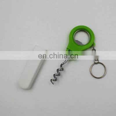 Multifunction Plastic Wine Bottle Opener Keychain