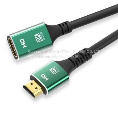 Ultra High Speed 8K HDMI 2.1 Male to Female   Extension Cable  support 8K 60Hz, 4K 120Hz, 3D Ultra HDR 48Gbps