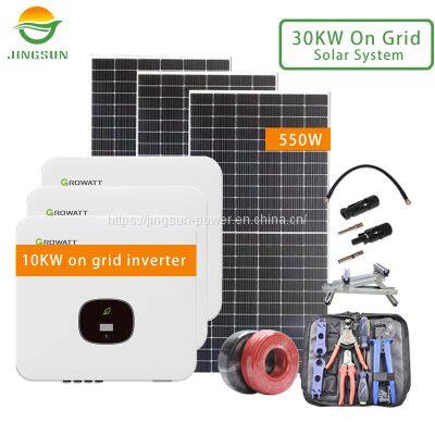 30kw on grid solar system 550W panels