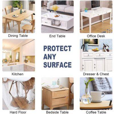 Fuxing Thick Transparent Glass PVC Soft Sheet 0.8mm Clear Table Covers Rolls Waterproof Soft Pvc Plastic Kitchenet PvcRoll photo-3