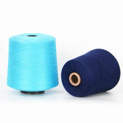 Hot sale customized colors blended yarn 28nm/2 50 cotton 50 acrylic core spun yarn for knitting sewing