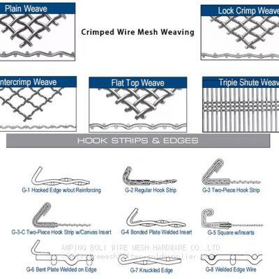 carbon steel strong quality Crimped Wire Mesh for Mining Crusher Screen Wholesale High Quality stainless steel crimped mesh screen 304 316 316L