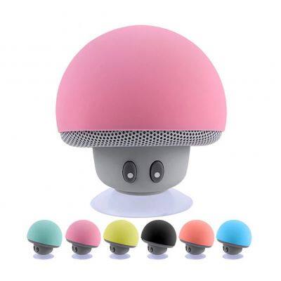 New Hot Cartoon Small Mushroom Head Bluetooth Speaker Mini Phone Stand Convenient Outdoor Suction Cup Smart Small Audio