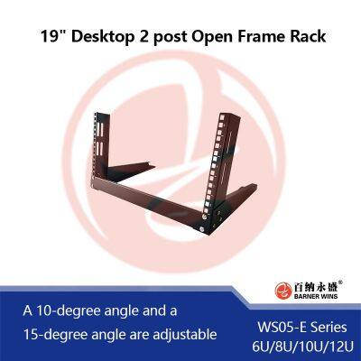 Factory OEM WS05-E 6U/8U/10U/12U 19inch Desktop Open Frame Network Rack Factory Manufacturing for Network Equipment AV Rack