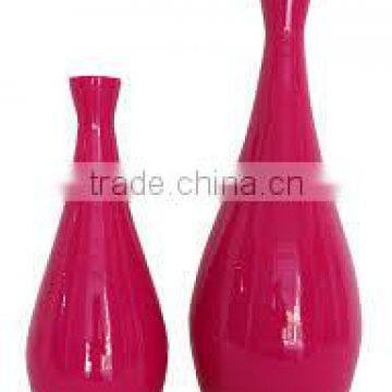 High quality best selling eco friendly round pink color spun bamboo vase in Viet Nam