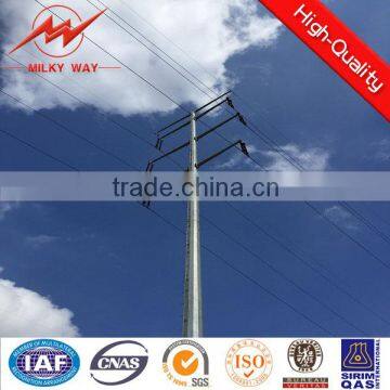 galvanized steel octagonal electric pole