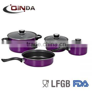 7 PCS Non-stick Carbon Steel Cookware Set