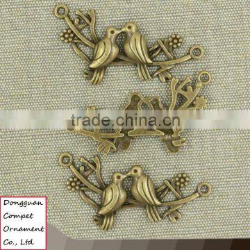 Wholesale Diy Jewelry Zinc Alloy Branch Kissing Birds Pendant photo-5