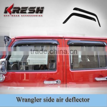 side window deflector 2D or 4D side air deflector for jeep side window deflector for jeep wrangler jk