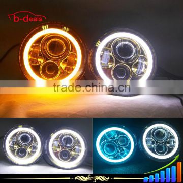 40W 7 inch round headlamps Hi/Lo Beam jeep wrangler led headlight