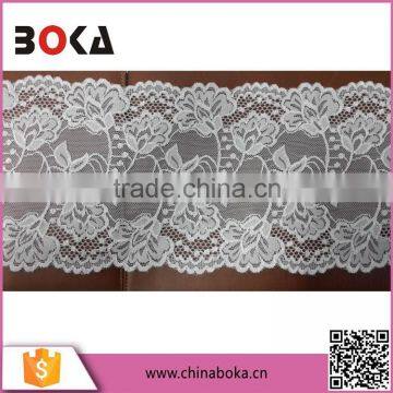 15cm white original fiower pattern nylon lace trim.