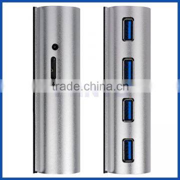 Aluminium Housing 5Gbps 4port USB 3.0 Hub With LED Light for Macbook photo-3