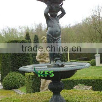 Bronze nude exotic boy fountain sculpture