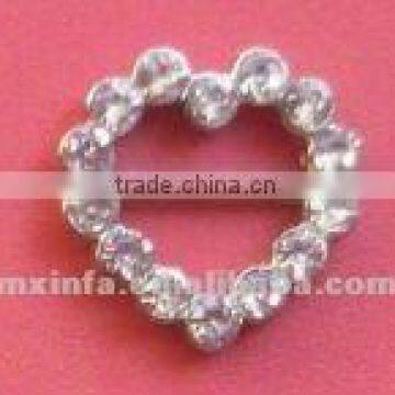 10mm heart shape rhinestone buckle