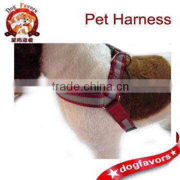 Dog Pet Step In Harness Reflective Red Nylon Webbing