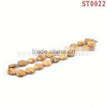 ST0022 picture drawing nature stone round pearl on lady hottest sale necklace wholesale