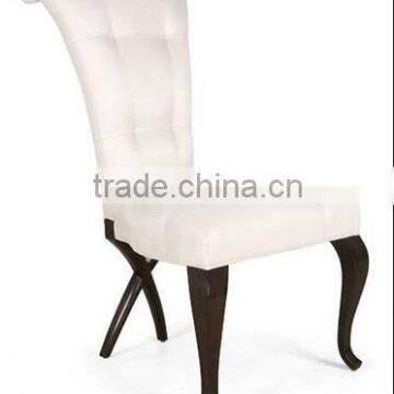 2015 latest European design sofa top grain leather wooden chairs with arms with foshan