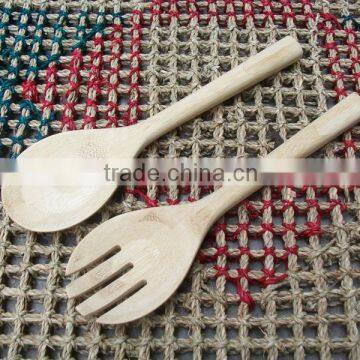 spun bamboo salad servers