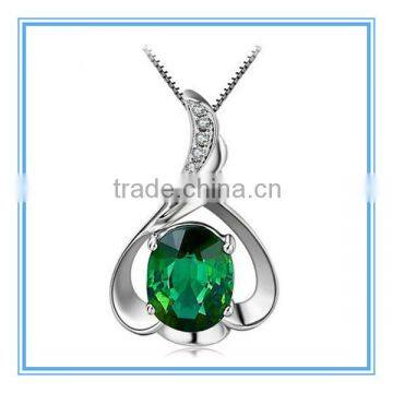 Wholesale 18k white gold plated sapphire pendant necklace                        
                                                Quality Choice