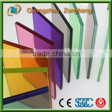 Stained Laminated Glass colorful safety glass for stairs and building