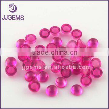 Hot sale 5mm loose synthetic 3# pink ruby cabochon