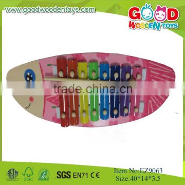 2015 Hotsale Fish Design Wooden Xylophone Children's Music Toys