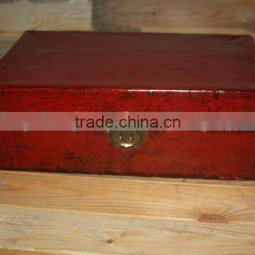 chinese antique furniture -- small red box