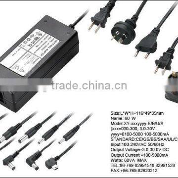 12V 5A ul listed desktop switching power supplies