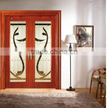 Economic Cherry Timber Glass Interior Door photo-6