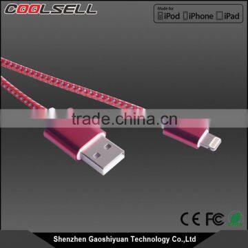 Original High Quality Mfi Custom Logo Colorful Nylon Braide USB Data Cable for Iphone 5 Mfi Charger Cable Mfi Certified photo-4