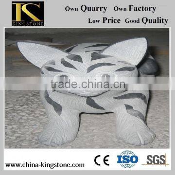 High Quality Dark Grey Granite G654 Cat Animal Statue for Garden