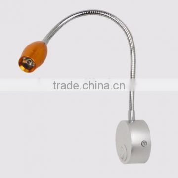 3W Hotel Reading Lamp LED wall light bedside reading lamp with flexible gooseneck on/off switch                        
                                                Quality Choice