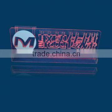 Acrylic Ice Sculpture With LED Lights, LED Edge Sign, for Ceremony photo-2