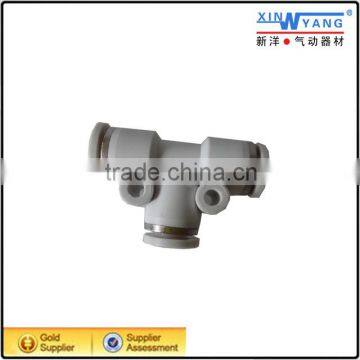 SPE plastic quick connect fittings pneumatic tee