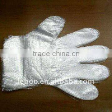 pe glove embossed