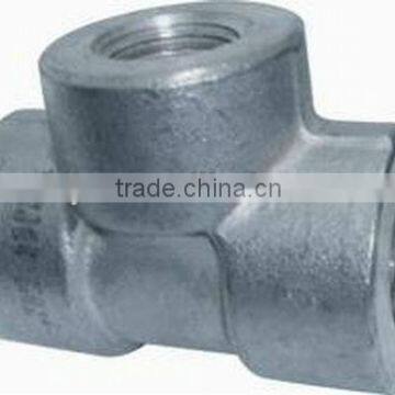 2" Sch40 Stainless Steel Socket Weld Forged Tee / Coupling