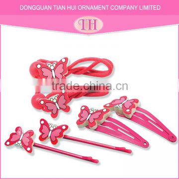 Customized handmade multi-color goody various butterfly shape hair accessories for girls hair