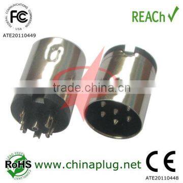 2013 new design power pin connector 6 pin with 240 degree circle dot