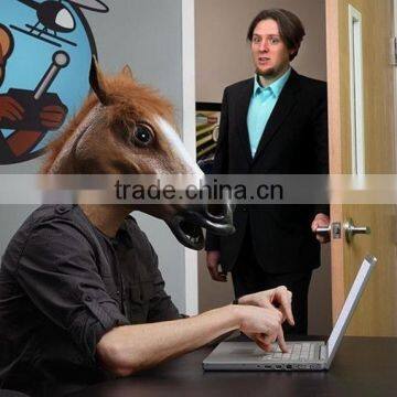 Halloween Crazy Mask Brown Horse Masquerade Party Cosplay Latex Mask For Any Party photo-2