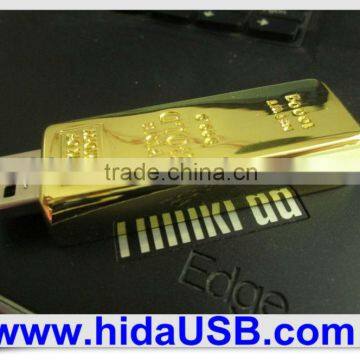 wholesale Gold bar usb flash drive promotional gift pendrive