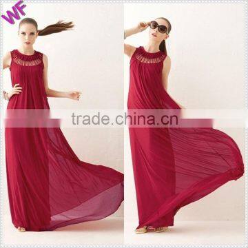 2015 New Design sleeveless Chiffon Maxi Dresses                        
                                                Quality Choice