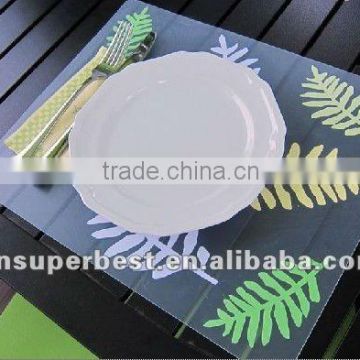 Clear acrylic bowl/cup table map,acrylic table pad with flowers inside