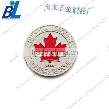 Maple leave soft enamel Canada challenge coins