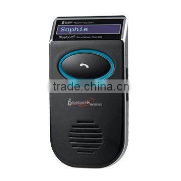 solar power bluetooth handsfree car kit speakerphone with LCD display