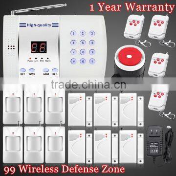 Hot Sales New Prodcut H99 Wireless 99 Wireless Defense Zones Auto-Dial PSTN Home Security Alarm System