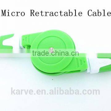 wholesale micro usb cable micro retractable cable portable retractable cable