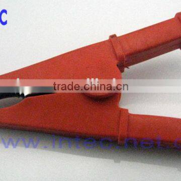 Jumper Wires Alligator Crocodile Roach Test Clip Plastic Handles Crocodile Clips 75mm Red Color I00159 photo-1