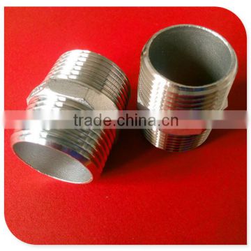 ISO4144 Stainless Steel Threaded Fitting, Hexagon Nipple, 2 in R Male 2 in R Male