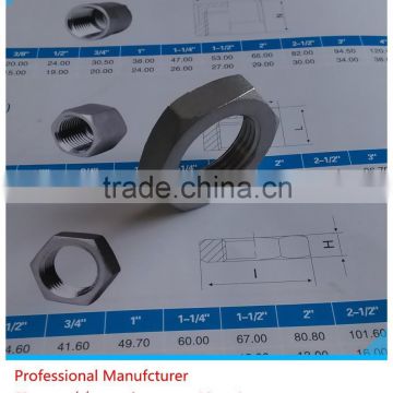 3/4" NPS Hexagon Nuts 304 Stainless Steel