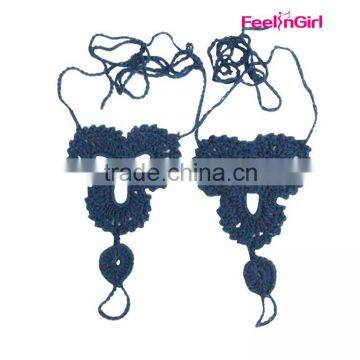 Custom Crocheting Yoga Foot Sandals Barefoot Jewelry photo-2